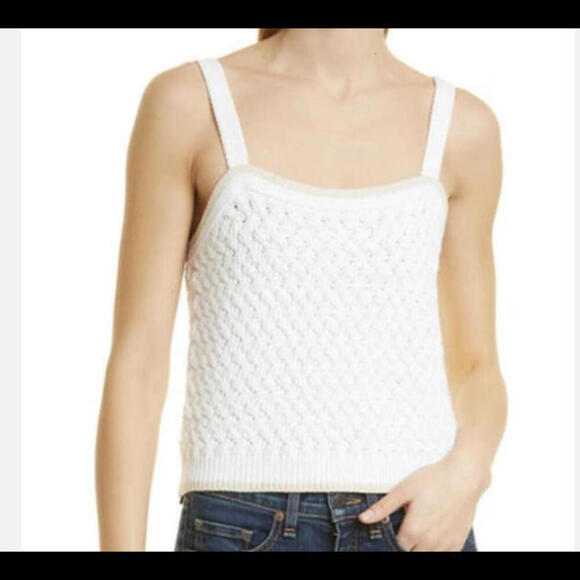 VERONICA BEARD cream Imelda knit tank top - Picture 2 of 7